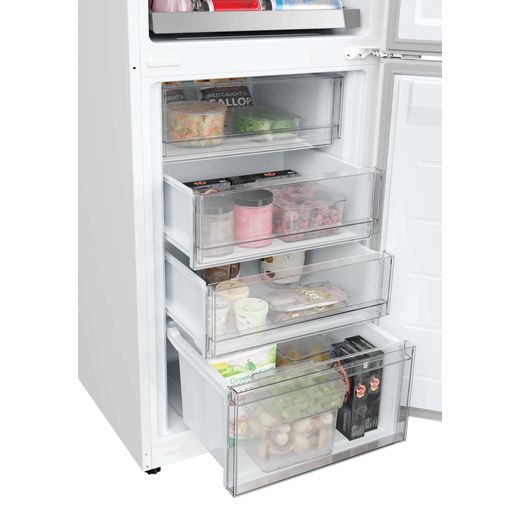 Hoover HONCQ3T518ENWK 185cm 50/50 Frost Free Fridge Freezer - White - freezer drawer shot