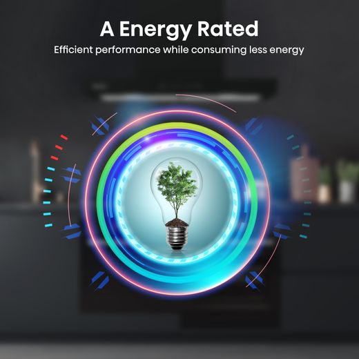 Hisense CH6T14BBUK 60cm Chimney Cooker Hood - Black - Annotation - A energy rating