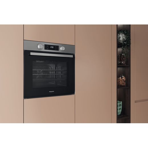 Hotpoint Class 2 Built In Electric Single Oven - Black - Oven in kitchen shot