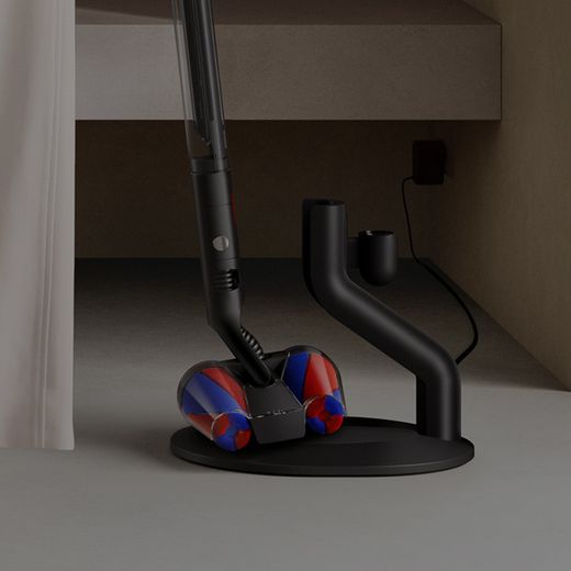 Dyson PencilVac Fluffycones Cordless Vacuum Cleaner - Black / Grey - Placing onto dock