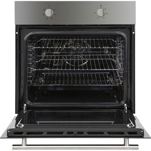 Russell Hobbs RHFEO7004SS/02 Built In Electric Single Oven - Stainless Steel - front with door open shot