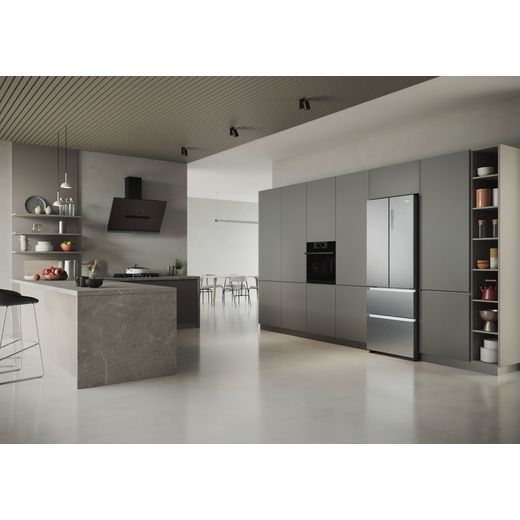 Haier FD 70 Series 5 American Fridge Freezer - Stainless Steel - Fridge freezer in kitchen shot