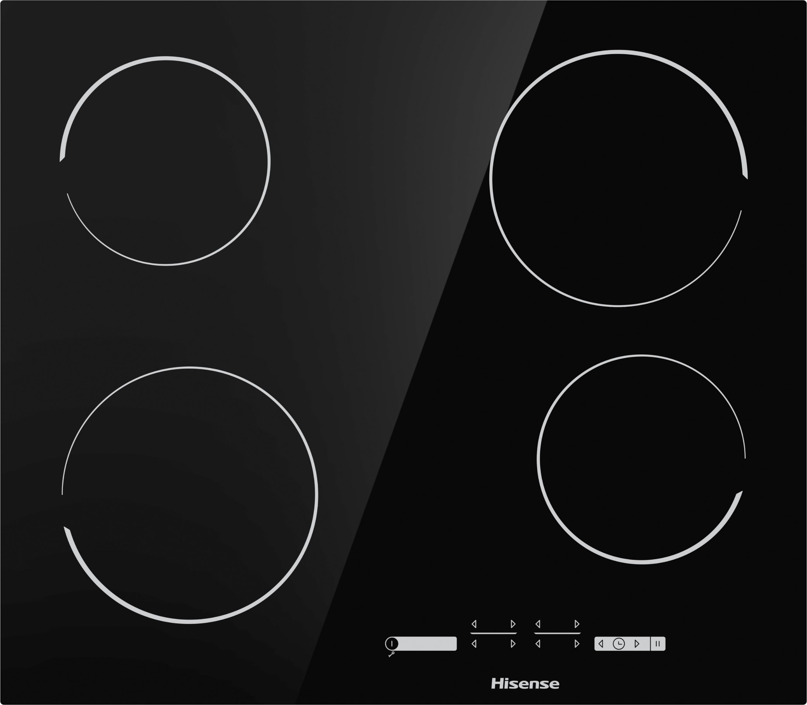 Image of Hisense E6431C 60cm Ceramic Hob - Black, Black