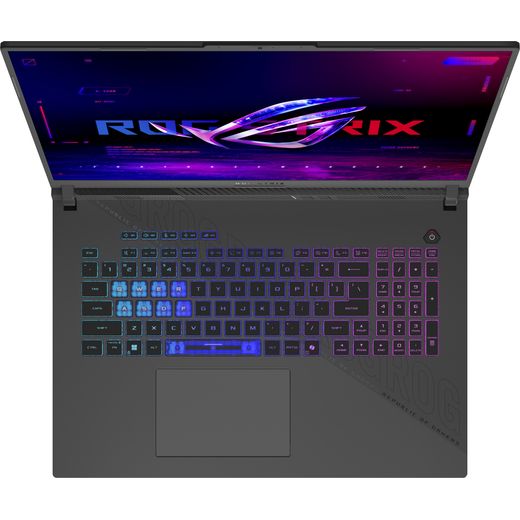 ASUS ROG Strix G18 G814PP-S9052W 18" Laptop - NVIDIA® GeForce RTX™ 5070, AMD Ryzen™ 9, 1TB SSD, 32 GB RAM - Grey - keyboard view shot