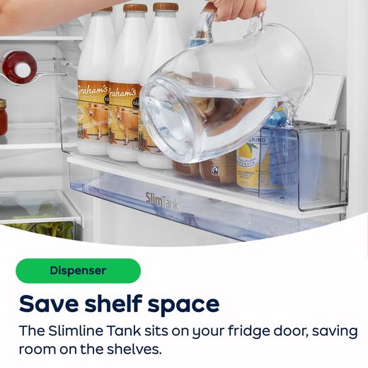Beko HarvestFresh™ Fridge Freezer - White - AO Annotation - Slimline-Tank
