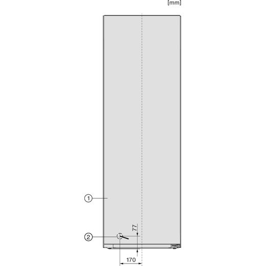 Miele Frost Free Upright Freezer - White - Dimensions
