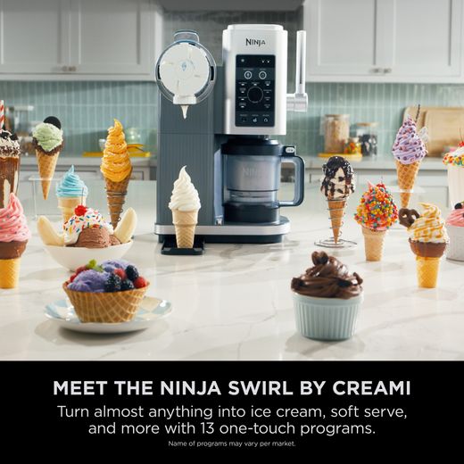 Ninja NC701UK Ice Cream Maker Silver - Annotation - Ninja Swirl