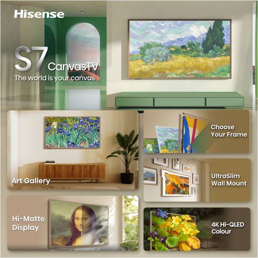 Hisense Canvas TV 65" 4K Ultra HD QLED Smart Freely TV [2026] - Annotation - Features