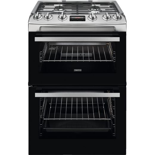 Zanussi ZCG63260XE Gas Cooker with Full Width Electric Grill - Stainless Steel - A/A Rated