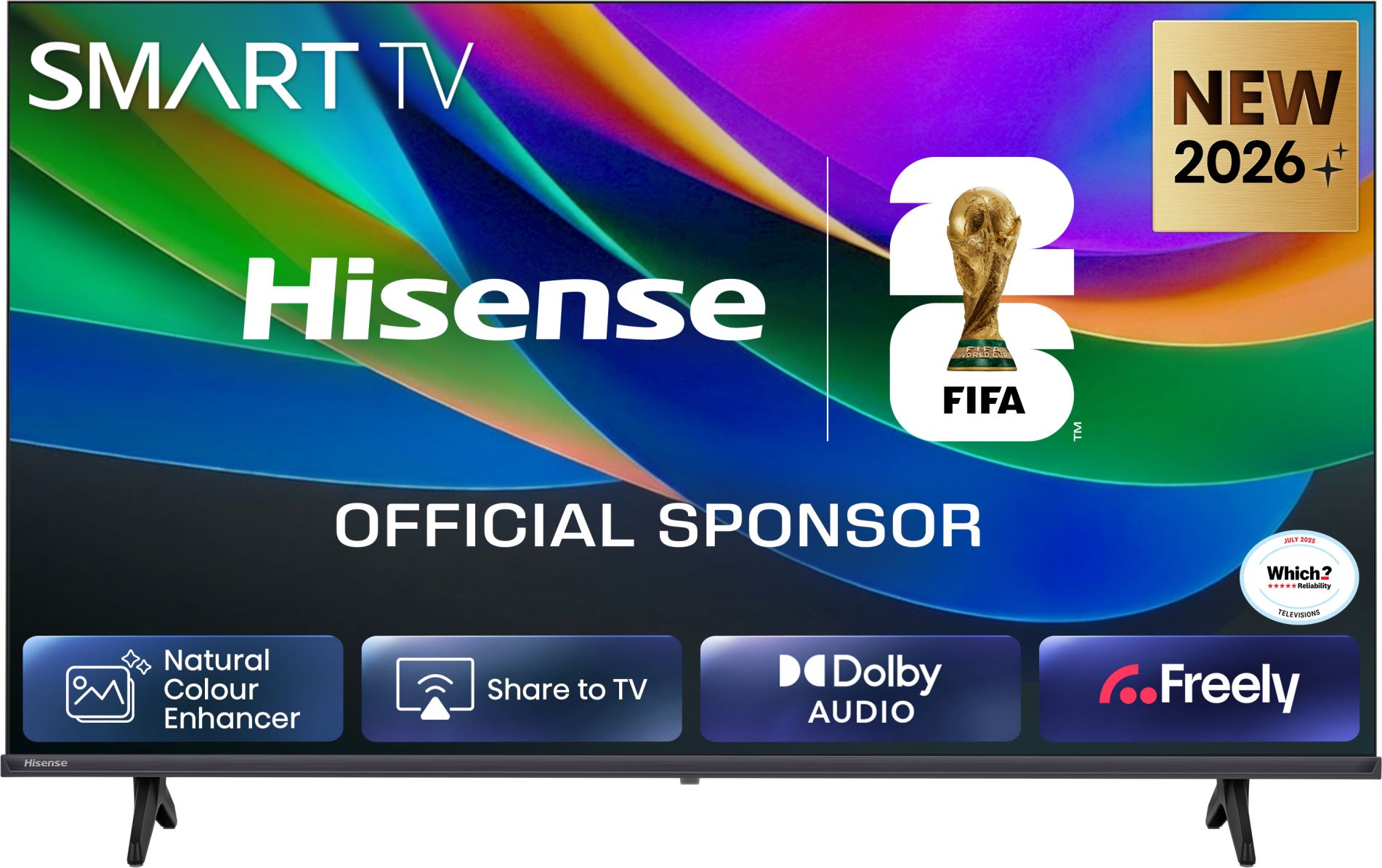 Hisense 40" HD Smart Freely TV [2026] 40E4STUK Black