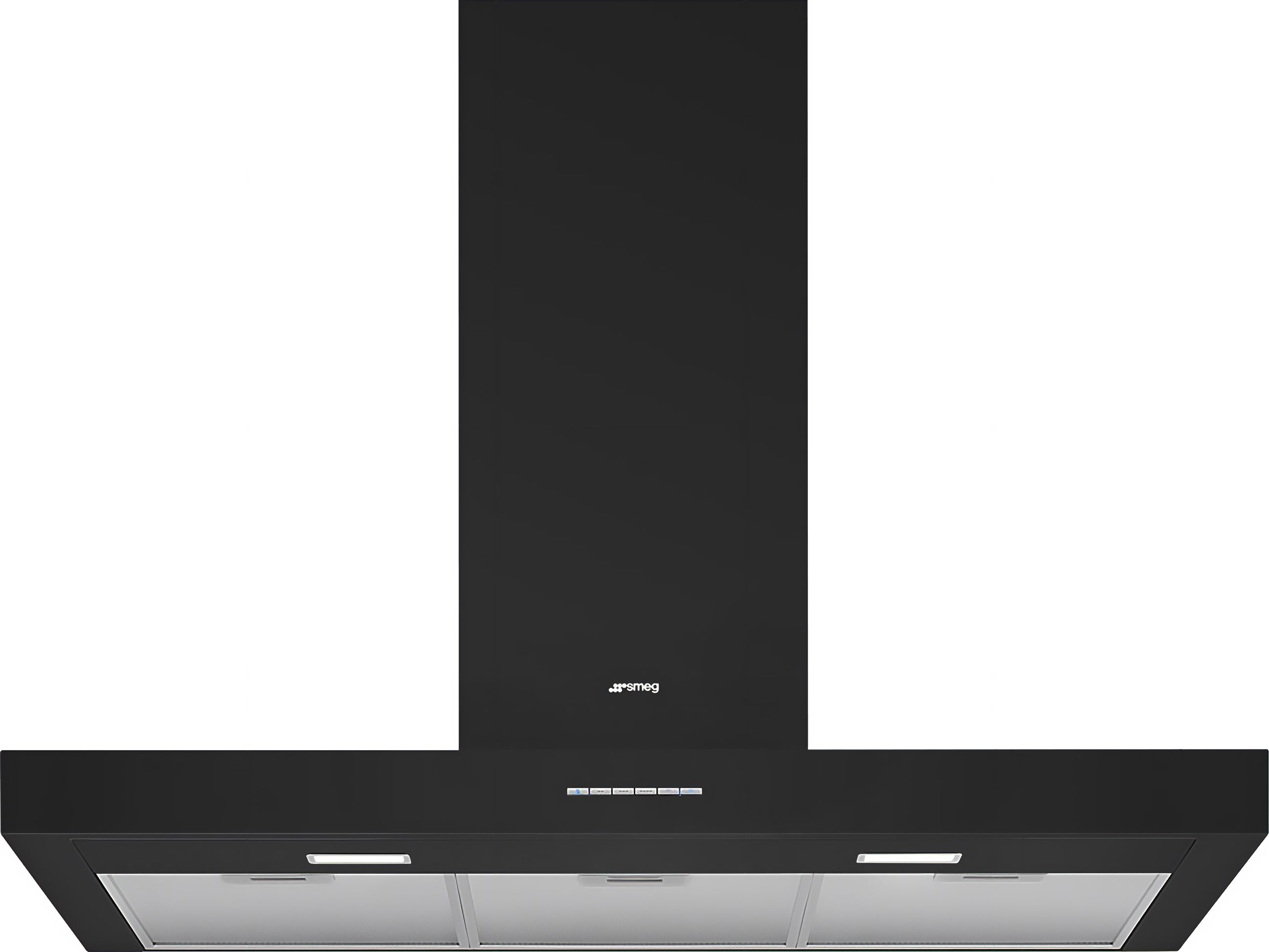 Smeg KBT900NE Chimney Cooker Hood - 90cm - Black - Ducted/Recirculating - 480 m³/h
