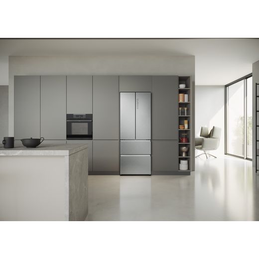 Haier FD 70 Series 5 American Fridge Freezer - Stainless Steel - Fridge freezer in kitchen shot
