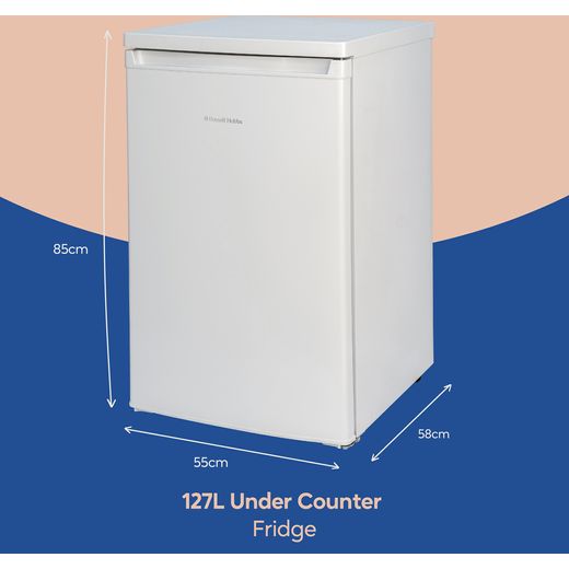 Russell Hobbs RH85UCLF552E1W Fridge - White - Annotation - Dimension shot