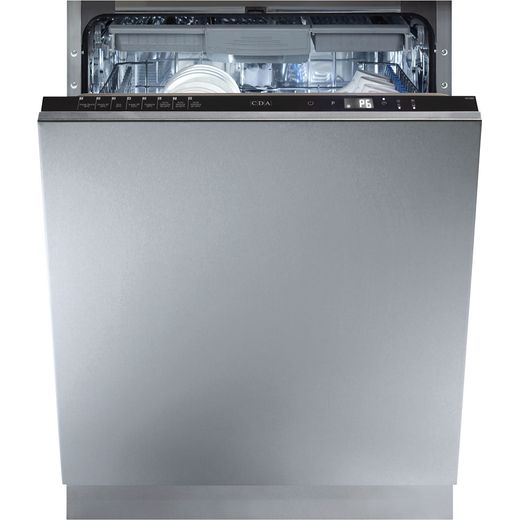 CDA WC680 Fully Integrated Standard Dishwasher - Black Control Panel with Fixed Door Fixing Kit - G Rated