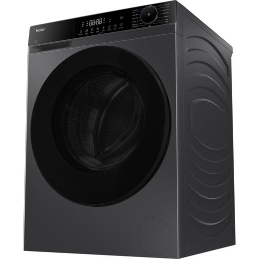 Haier X5 Plus HW120BP14357AGUK 12kg Washing Machine with 1400 rpm - Graphite - left perpsective shot