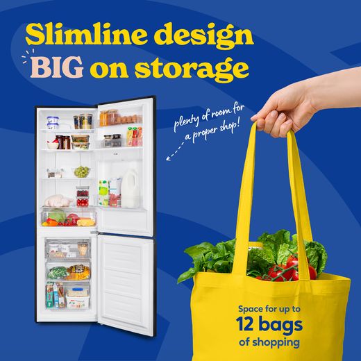 Russell Hobbs RH181TNF552E1BWD 181cm 60/40 Frost Free Fridge Freezer - Black - Annotation - big storage shot 