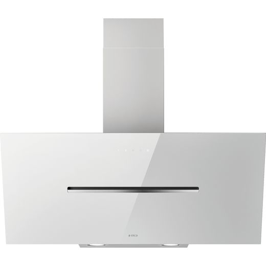Elica SHY-WH-90 90 cm Chimney Cooker Hood - White Glass - A Rated