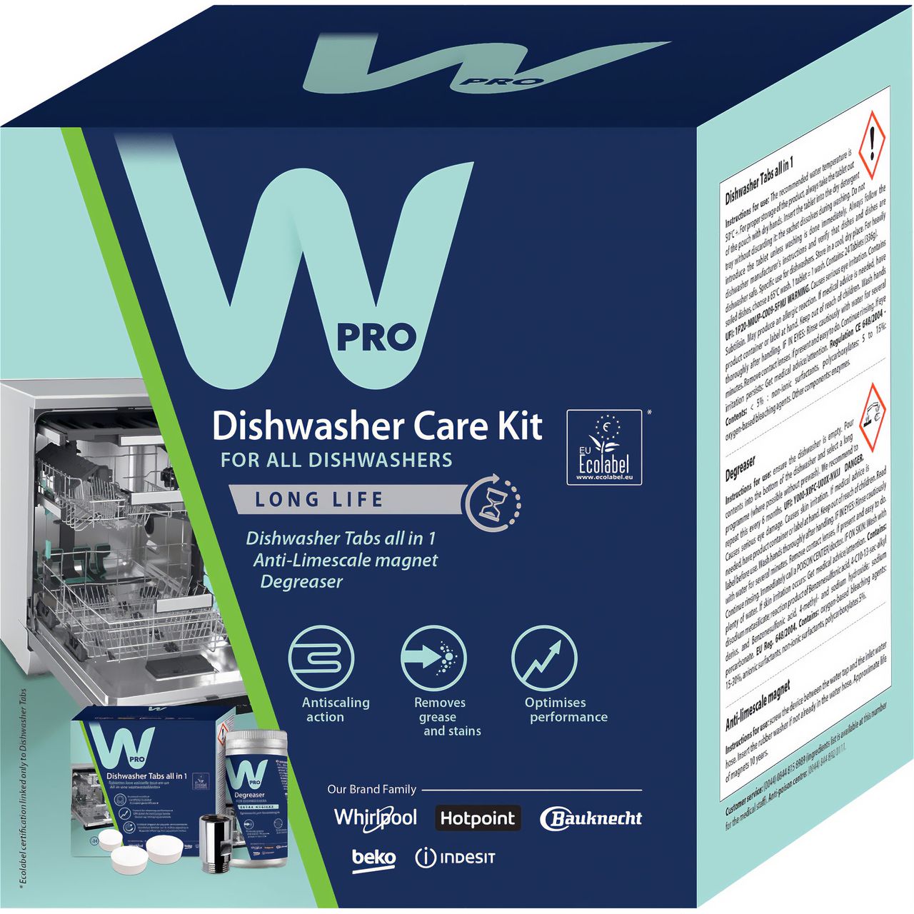 Wpro Dishwasher Care Kit | C00950096 | ao.com