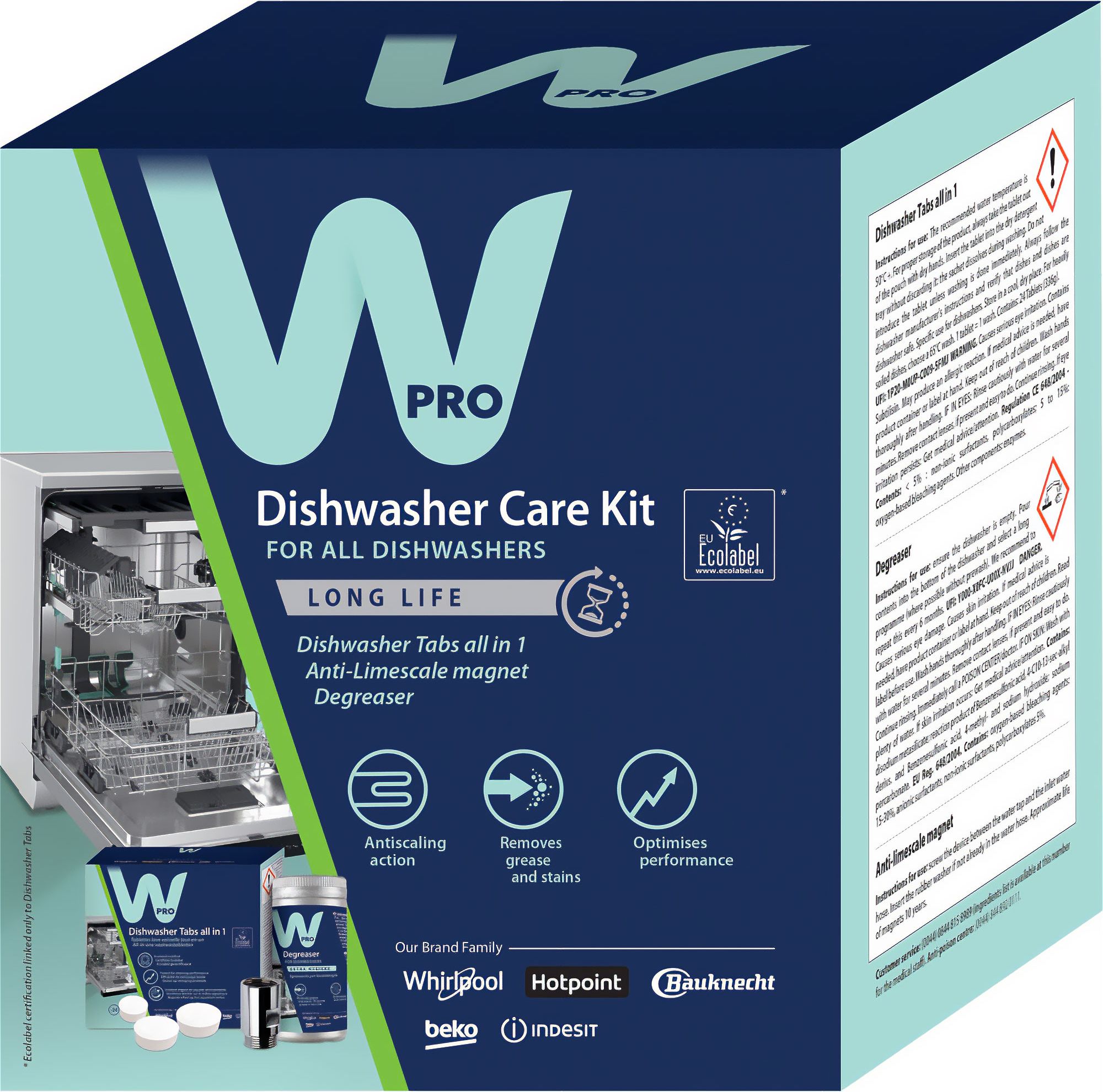 Wpro Dishwasher Care Kit - Grey