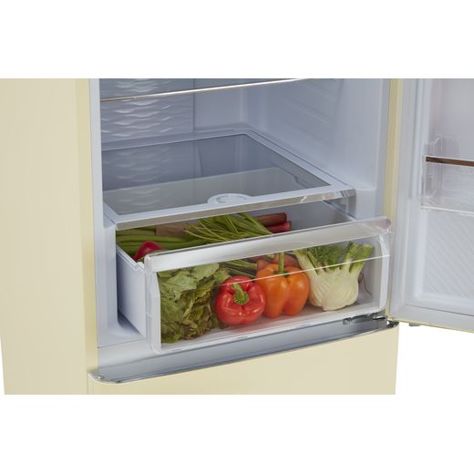 CDA 60/40 Frost Free Fridge Freezer - Cream - Salad drawer
