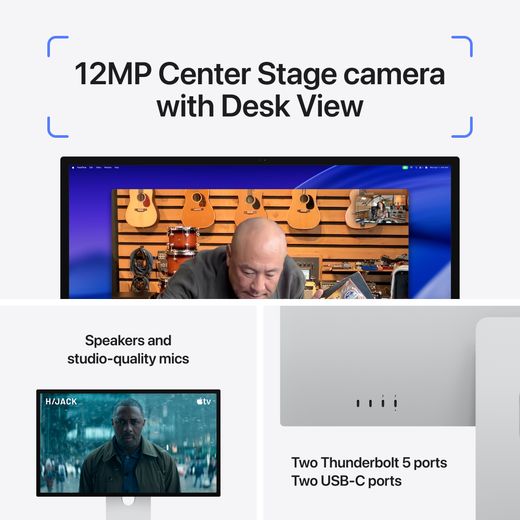 Apple Studio Display XDR - - Silver - Annotation - camera and speakers