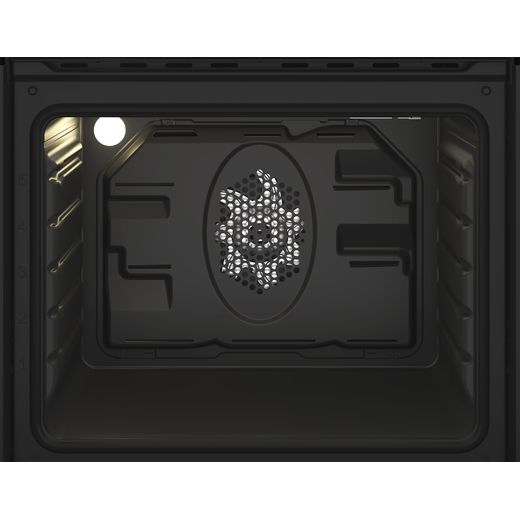 ndesit Built In Electric Double Oven - Silver - Inside cavity shot