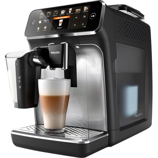 Philips 5400 Series EP5446/70 Built In Bean to Cup Coffee Machine - Black / Silver - Left perpsective shot