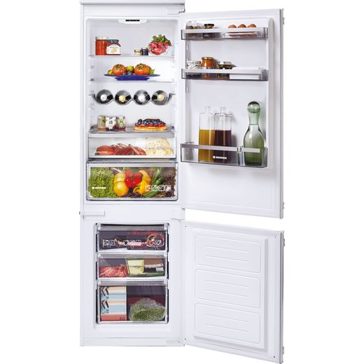 Hoover HBBS100UK/N Integrated Frost Free Fridge Freezer with Door slider Kit - White - F Rated