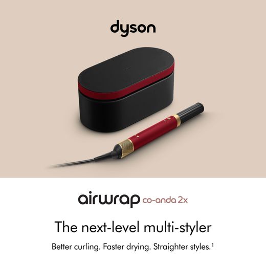 Dyson Airwrap Co-anda 2x™ Straight & Wavy 176937-01 Hair Straighteners - Gold/Red -A Annotation - multi styler shot