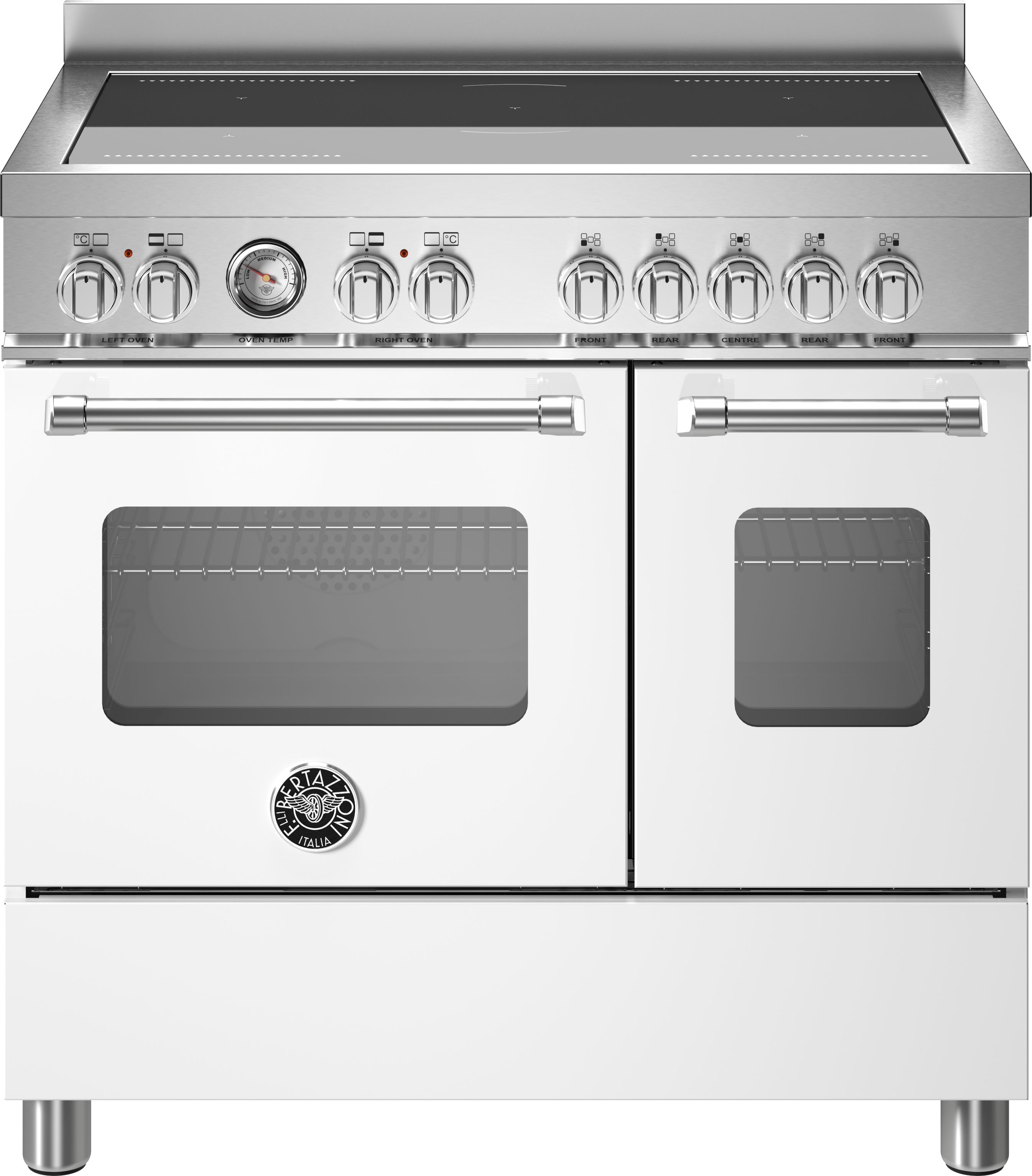 Bertazzoni Master Series MAS95I2EBIC 90cm Electric Range Cooker with Induction Hob - Bianco - A Rated, White