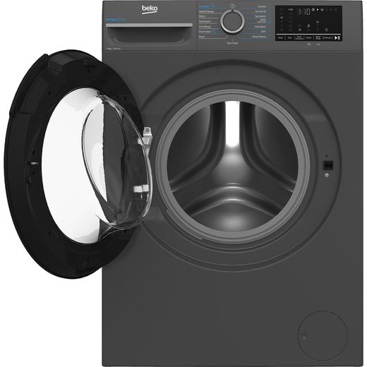 Beko 457100000029 8kg Washing Machine with 1400 rpm - Anthracite - Door open