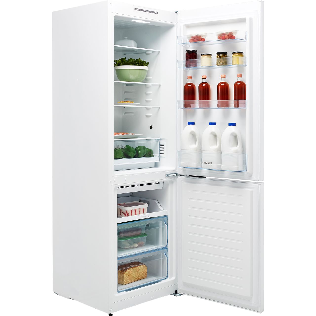 Bosch Kgn Nweag Serie A E Cm Free Standing Fridge Freezer