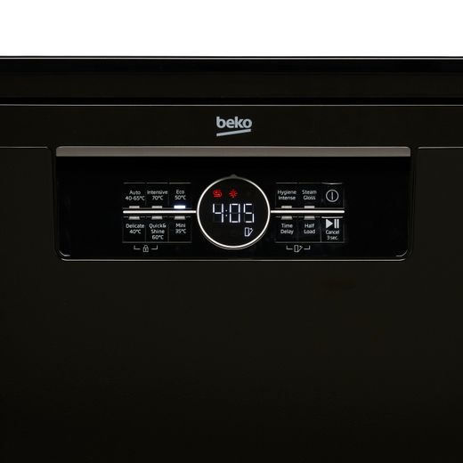 Beko HygieneIntense™ Standard Dishwasher - Black - Control panel
