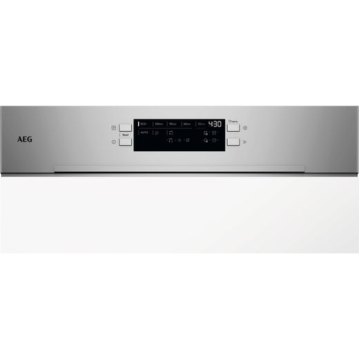 AEG 6000 Series Integrated Standard Dishwasher - Stainless Steel - control panel shot