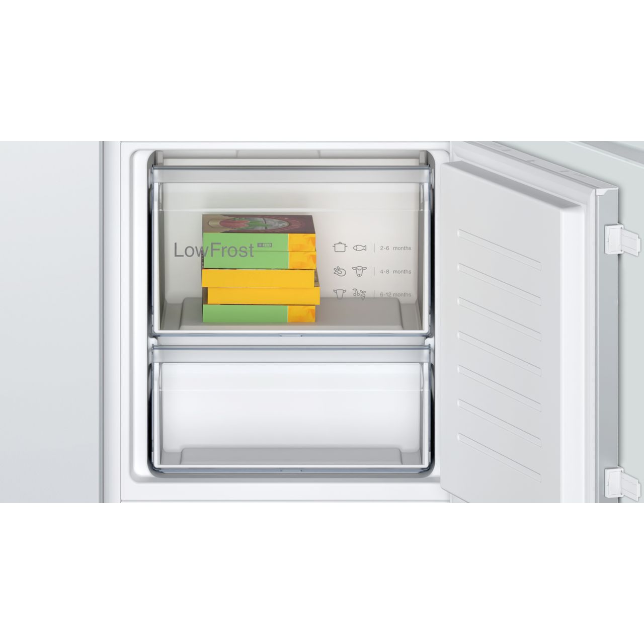 Bosch Series 4 KIV87VSE0G Integrated 70/30 Fridge Freezer with Sliding Door  Fixing Kit - White - E Rated