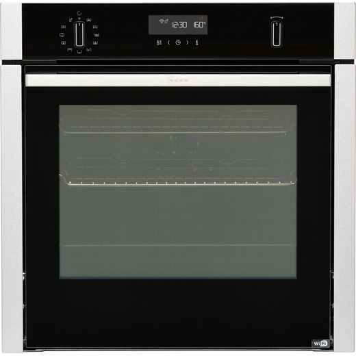 NEFF N50 Slide&Hide® B6ACH7HH0B Wifi Connected Built In Electric Single Oven with Pyrolytic Cleaning - Stainless Steel - A Rated