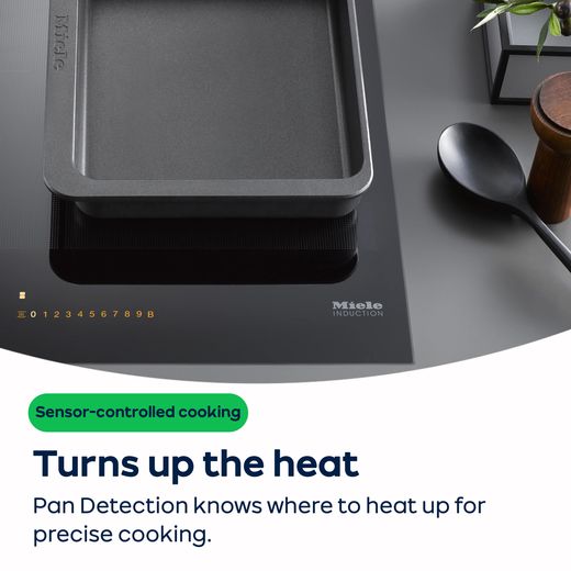 Miele KM7373FL 80cm Induction Hob - Black - AO Annotation - Pan Detection