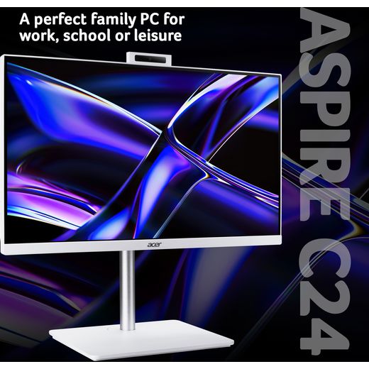 Acer Aspire C24 23.8" All In One - Intel® Core™ 5, 1TB SSD - White - Annotation - Aspire C24