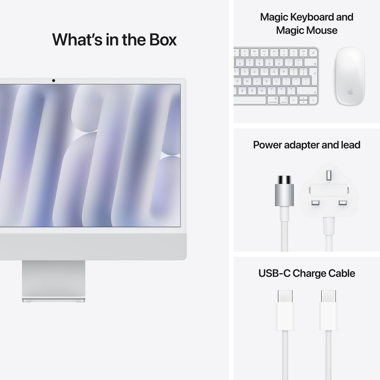 MWUV3B/A| 24-inch iMac with Retina 4.5K display 512GB SSD Silver