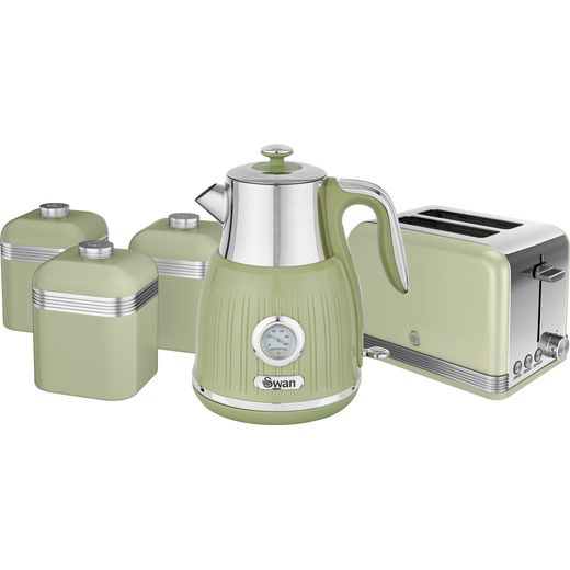 Swan Retro STRP3021GN Kettle And Toaster Set - Green