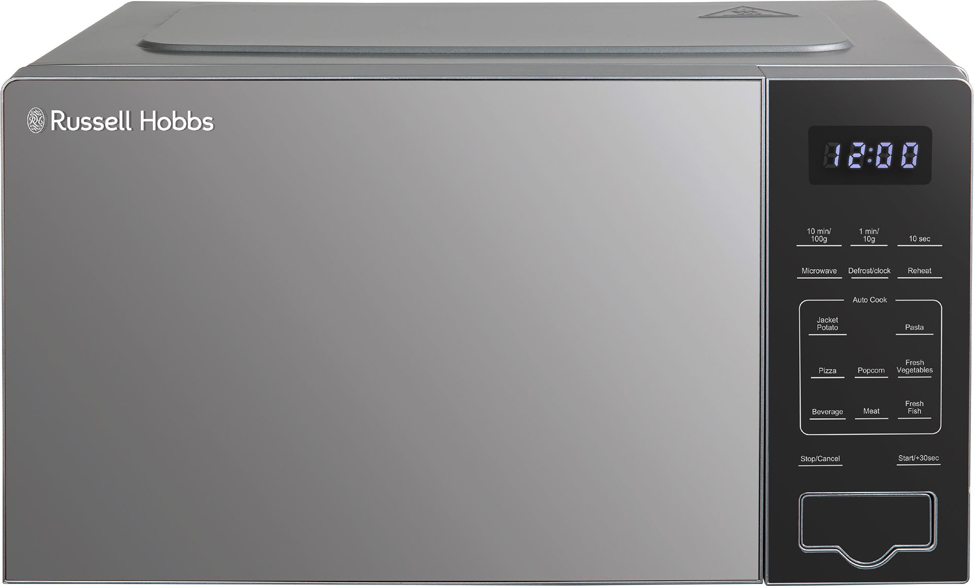 Russell Hobbs 800W 20L Solo Microwave - Silver - Touch Control