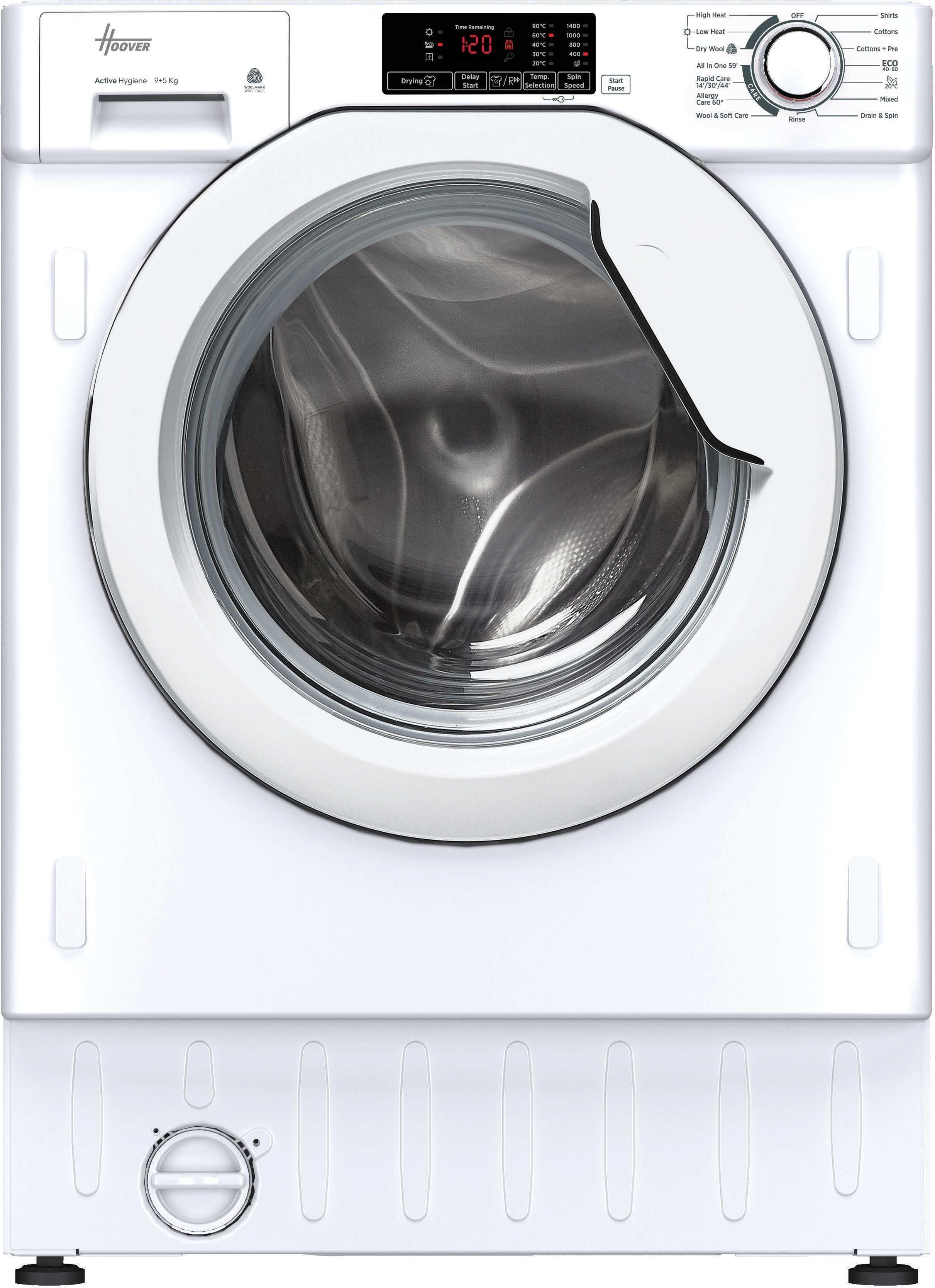 Hoover HBD 495D14/1-80 Built-in Washer Dryer 9kg Wash / 5kg Dry 1400 RPM White
