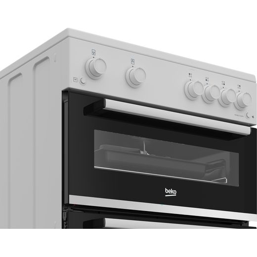 Beko 60cm Freestanding Gas Cooker - White - Close up shot