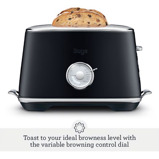 Sage Toast Select™ Luxe STA735BTR4GUK1 2 Slice Toaster - Matte Black - Annotation - Control dial shot