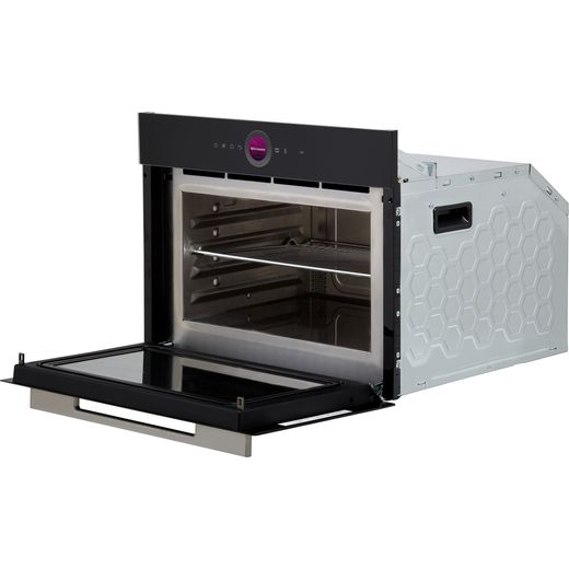 Bosch Series 8 CEG732XB1B 46cm tall, 59cm wide, Built In Microwave - Black - Door open