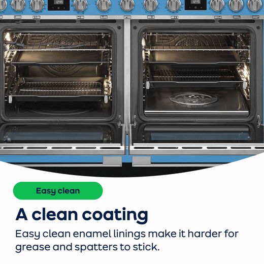Smeg Symphony C92GPX2 90cm Dual Fuel Range Cooker with Gas Hob and Pyrolytic Cleaning - Stainless Steel - AO Annotation - Cleaning-method-(Main-cavity)