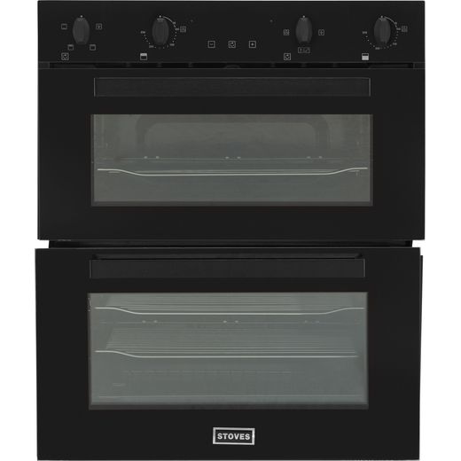 Stoves ST BI702MFCT Built Under Electric Double Oven - Black