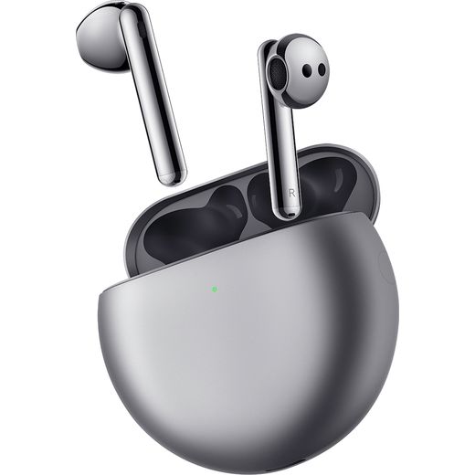 HUAWEI FreeBuds 4 Bluetooth In-Ear Headphones - Wired Charging Case - Silver Frost