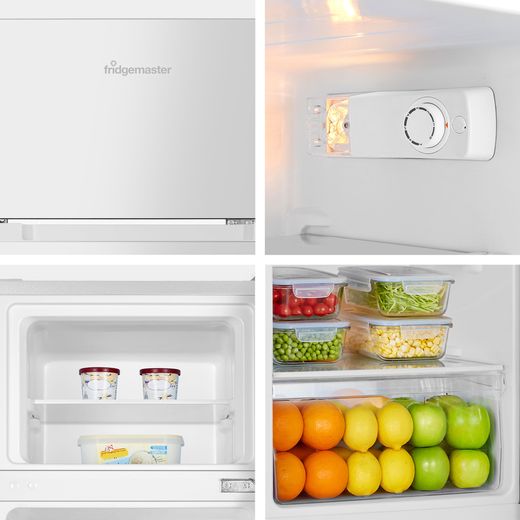 Fridgemaster MTM48120E 117cm 80/20 Small Fridge Freezer - White - Close up detail shot