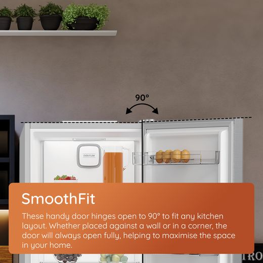 Hotpoint HPKF 6353 XBR4UK 192cm High 50/50 No Frost Fridge Freezer - Dark Inox - Annotation - Smooth fit shot